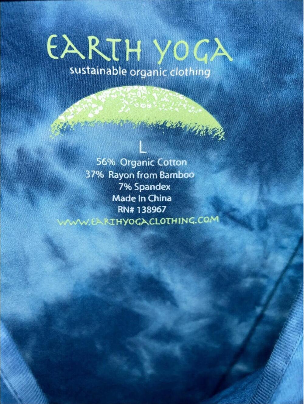 Earth Yoga Women's Tie Dye Short Sleeve Top Size L Organic Cotton NWT [COPY] - Picture 6 of 7